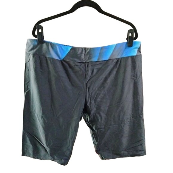 Lalagen Two-Piece Swimsuit 4XL Racerback Lace-Up Front Top High Waist Capris Set - Picture 3 of 11